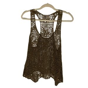 Crocheted tank top in green